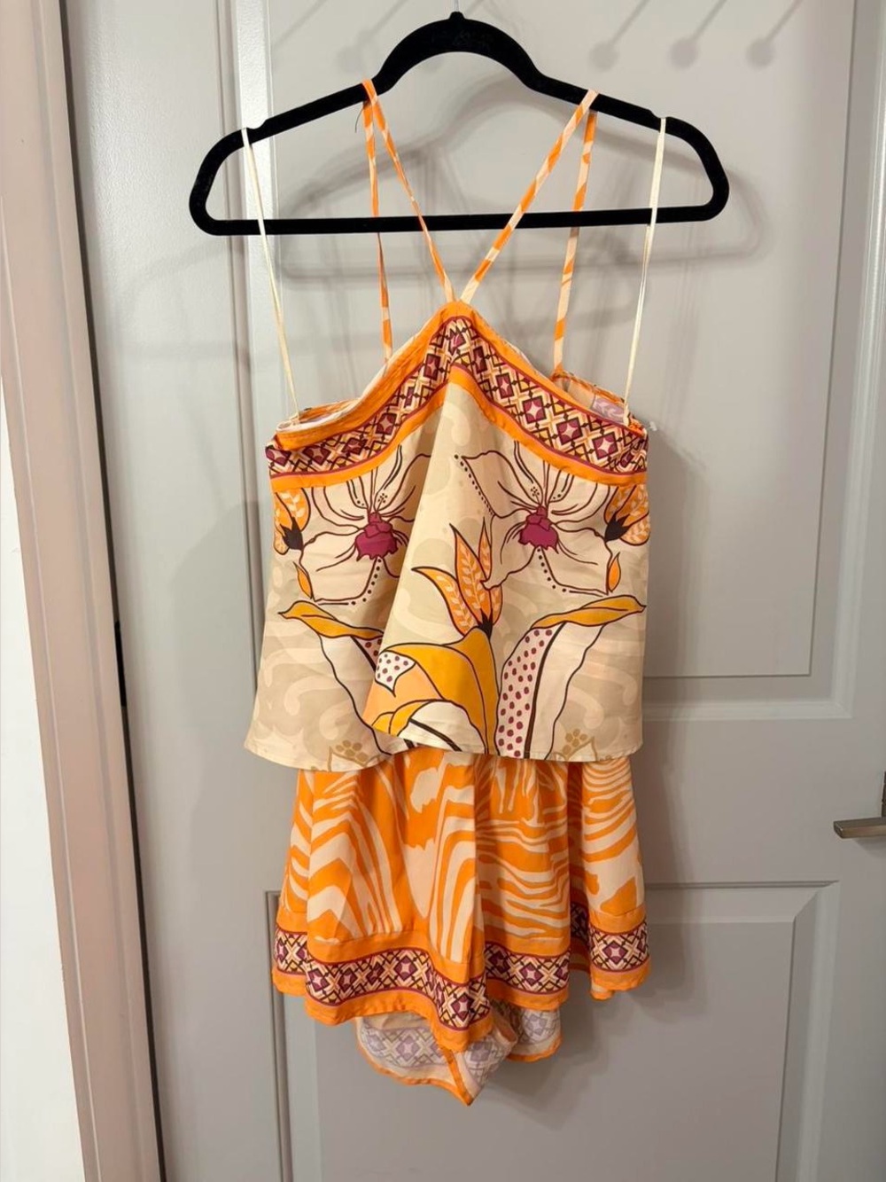 River Island tropical romper
